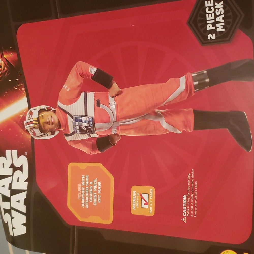 Star Wars XWing Pilot Kids Costume. Size Medium